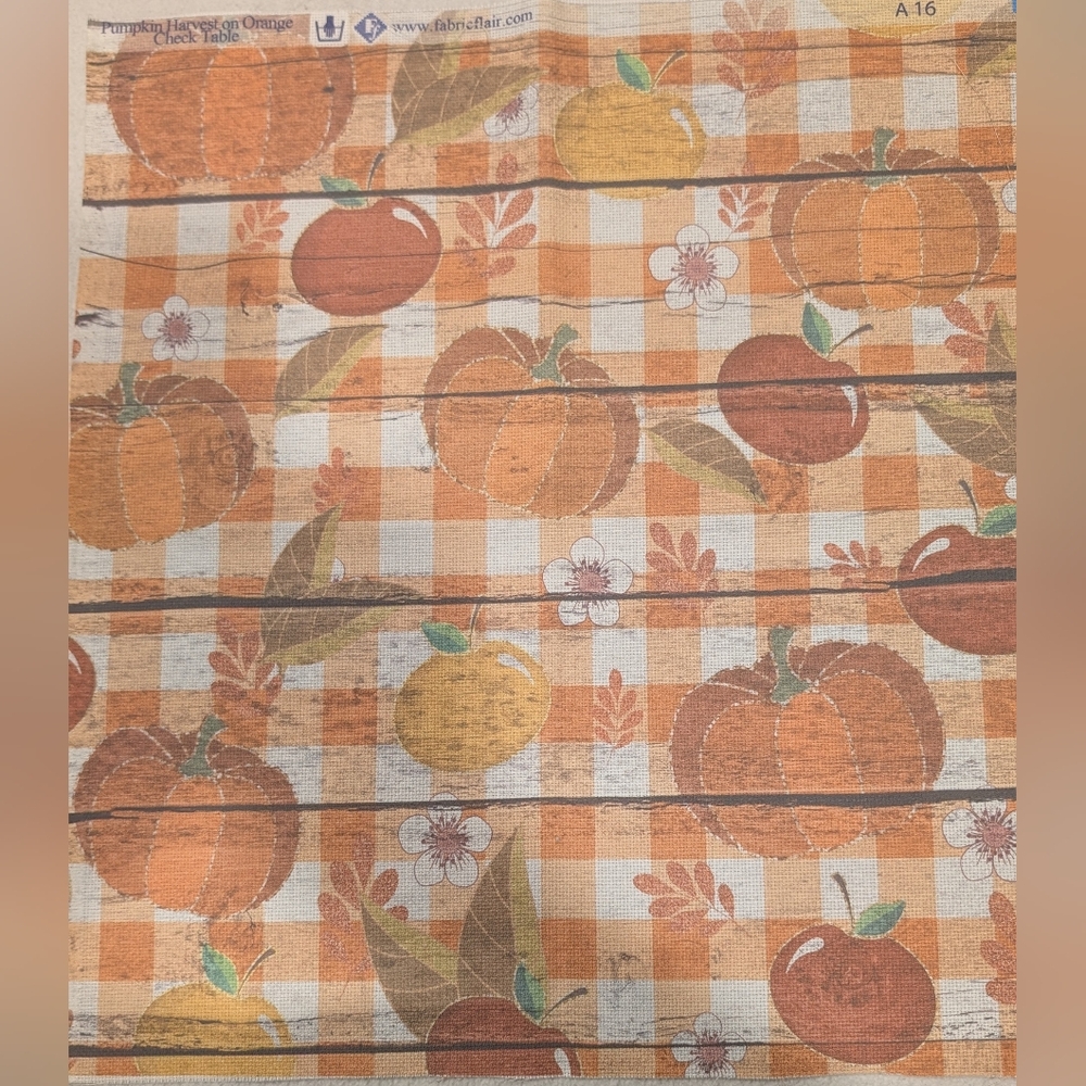 Pumpkin Harvest Aida Cloth 16 Count Fabric Flair